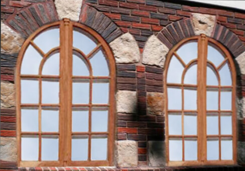 Арочные деревянные окна